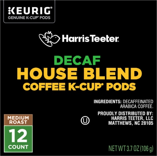 Harris Teeter Decaf House Blend Medium Roast Coffee Pods Perspective: top