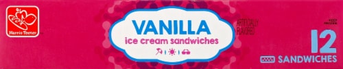 Harris Teeter™ Vanilla Ice Cream Sandwiches Perspective: top