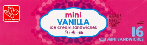 Harris Teeter™ Mini Vanilla Ice Cream Sandwiches Perspective: top