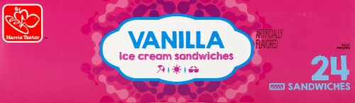 Harris Teeter™ Vanilla Ice Cream Sandwiches Perspective: top