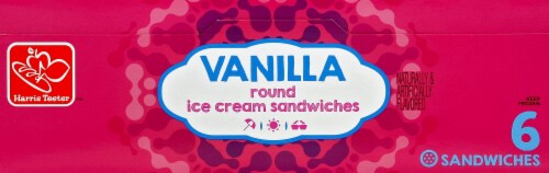 Harris Teeter™ Vanilla Round Ice Cream Sandwiches Perspective: top