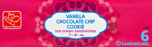 Harris Teeter™ Vanilla Chocolate Chip Cookie Ice Cream Sandwiches Perspective: top
