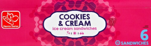 Harris Teeter™ Cookies & Cream Ice Cream Sandwiches Perspective: top