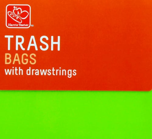 Harris Teeter™ 30 Gallon Drawstring Trash Bags Perspective: top