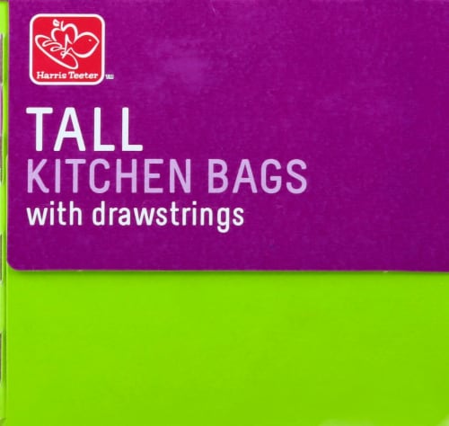 Harris Teeter™ Tall 13 Gallon Drawstring Kitchen Trash Bags Perspective: top