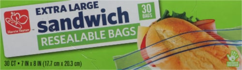 Harris Teeter™ Extra Large Resealable Sandwich Bags Perspective: top