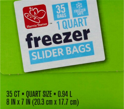 Hefty Quart Freezer Storage Slider Bags - 35ct