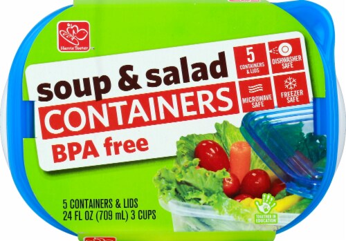 Harris Teeter™ Soup & Salad Containers & Lids Perspective: top