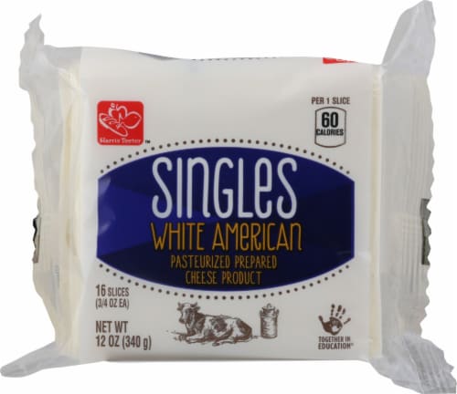 Harris Teeter™ White American Singles Cheese Perspective: top