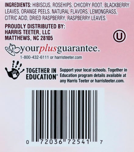 HT Traders™ Caffeine Free Raspberry Hibiscus Herbal Tea Bags Perspective: top