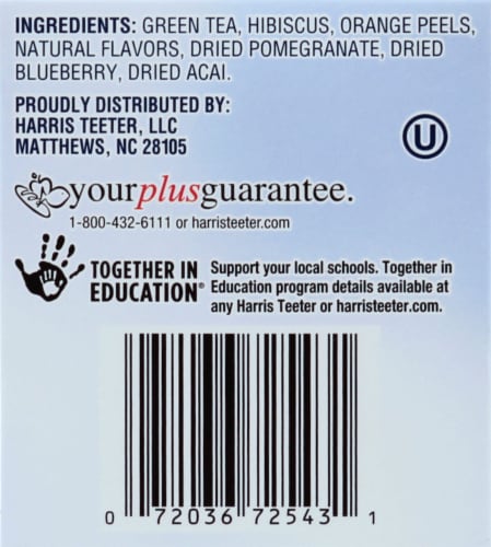 HT Traders™ Pomegranate Blueberry Acai Green Tea Bags Perspective: top