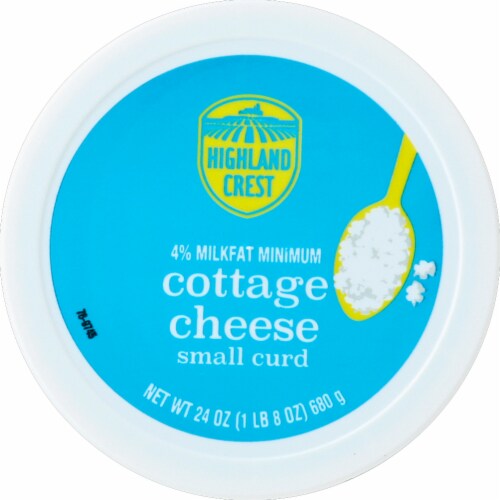 Highland Crest Small Curd Cottage Cheese Perspective: top