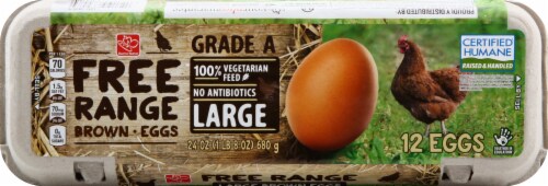 Harris Teeter™ Free Range Large Brown Eggs Perspective: top