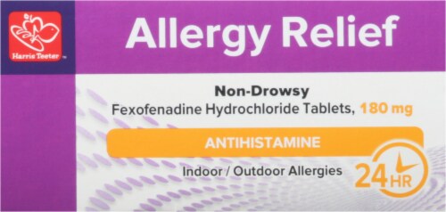 Harris Teeter™ Non Drowsy Indoor/Outdoor Allergy Relief Medicine 180 mg Perspective: top