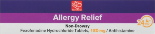 Harris Teeter™ Non Drowsy Indoor Outdoor Allergy Relief 180 mg Perspective: top