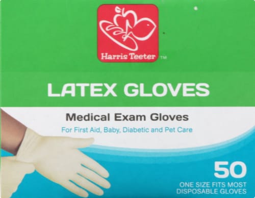 Harris Teeter™ Latex Disposable Medical Exam Gloves Perspective: top