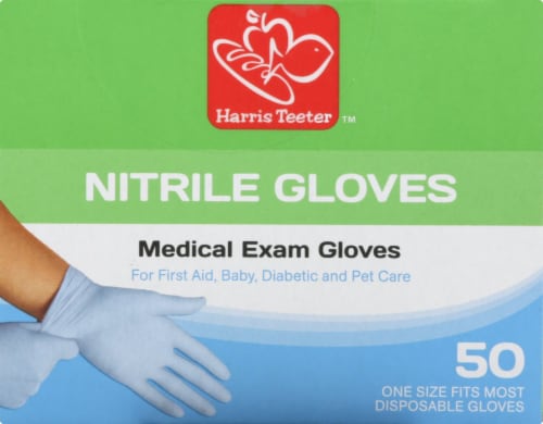 Harris Teeter™ Nitrile Disposable Medical Exam Gloves Perspective: top
