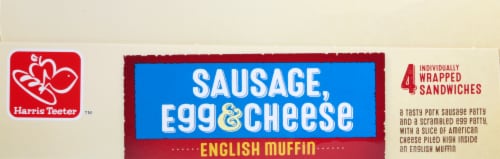 Harris Teeter™ Sausage Egg & Cheese English Muffin Sandwiches Perspective: top