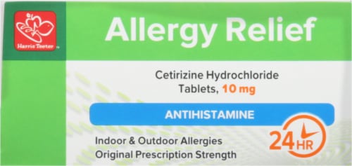 Harris Teeter™ Indoor & Outdoor Allergy Relief Tablets 10 mg Perspective: top