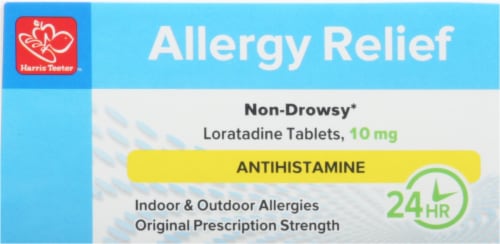 Harris Teeter™ Non Drowsy Allergy Relief Loratadine Tablets 10 mg Perspective: top