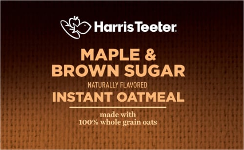 Harris Teeter™ Maple & Brown Sugar Instant Oatmeal Perspective: top