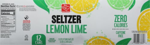 Harris Teeter™ Lemon Lime Flavored Seltzer Water Cans Perspective: top