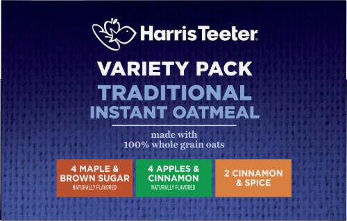 Harris Teeter™ Traditional Flavors Instant Oatmeal Variety Pack Perspective: top