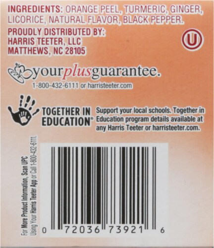 HT Traders® Caffeine Free Orange Ginger Turmeric Herbal Tea Bags Perspective: top