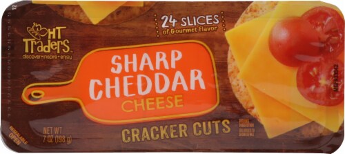 HT Traders™ Sharp Cheddar Cracker Cut Cheese Slices Perspective: top