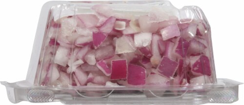 Diced Red Onions Perspective: top