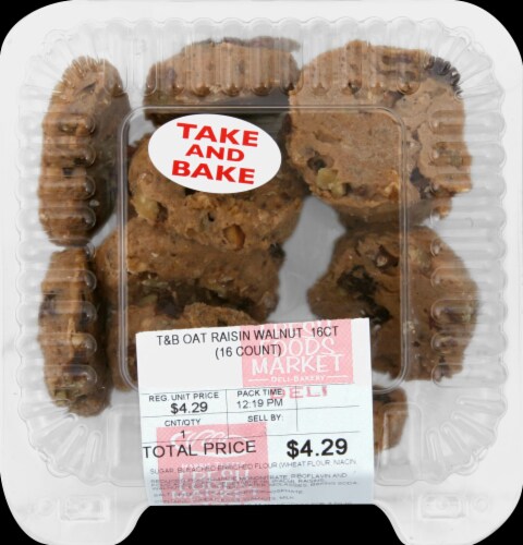 Harris Teeter Oatmeal Raisin Walnut Cookie Perspective: top