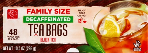 Harris Teeter™ Decaffeinated Black Tea Family Size Tea Bags Perspective: top
