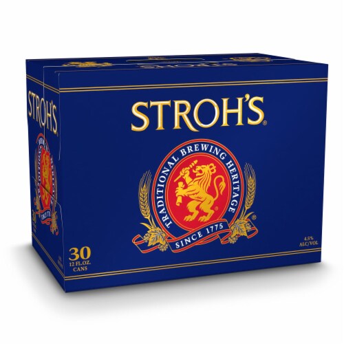 Stroh's Lager Domestic Beer Perspective: top