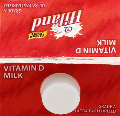 Hiland Lactose Free Vitamin D Milk Perspective: top