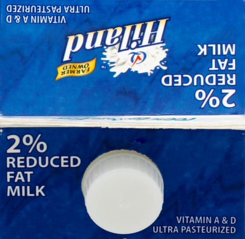 Hiland 100% Lactose Free 2% Reduced Fat Milk Perspective: top