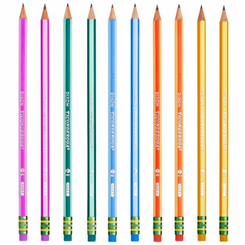 Ticonderoga #2 Sharpened Striped Pencils Perspective: top