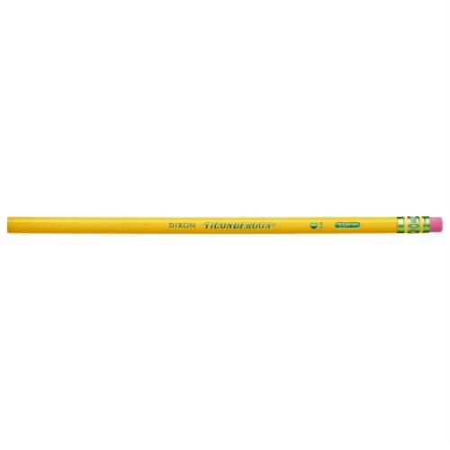Ticonderoga® Wood-Cased Unsharpened #2 Pencils - Yellow Perspective: top