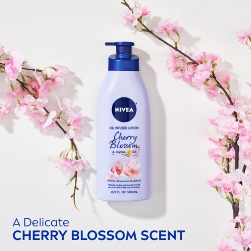 NIVEA Cherry Blossom and Jojoba Oil Infused Body Lotion Perspective: top