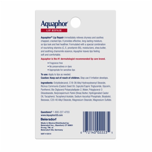 Aquaphor Lip Repair Perspective: top