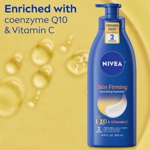 NIVEA Nourishing Skin Firming Body Lotion w/ Q10 and Vitamin C Perspective: top
