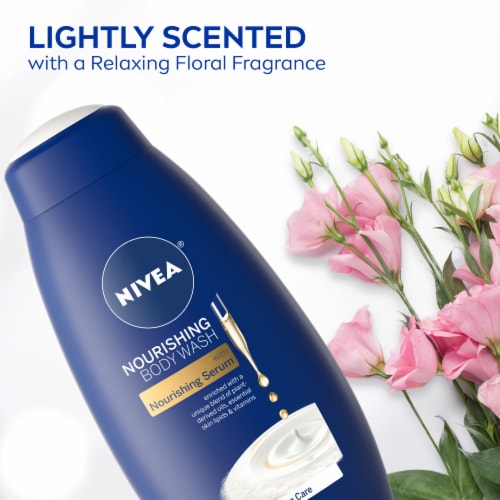 NIVEA Nourishing Care Body Wash with Nourishing Serum Perspective: top