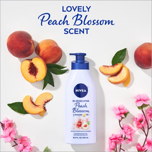 NIVEA Oil Infused Peach Blossom And Avocado Oil Body Lotion Perspective: top