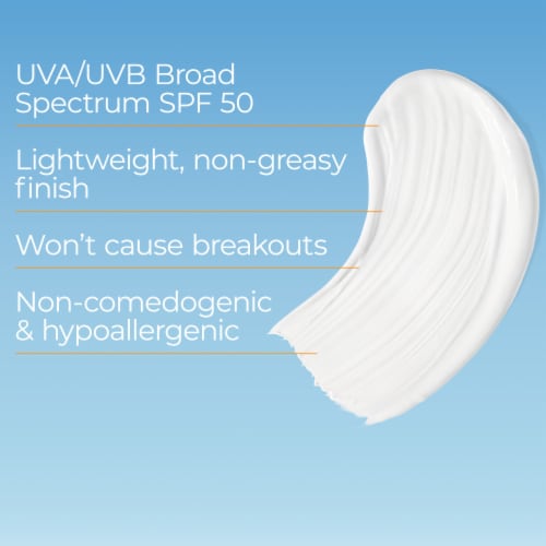 Eucerin Sun Clear Skin Face Sunscreen Lotion SPF 50 with Oil-Absorbing Minerals Perspective: top