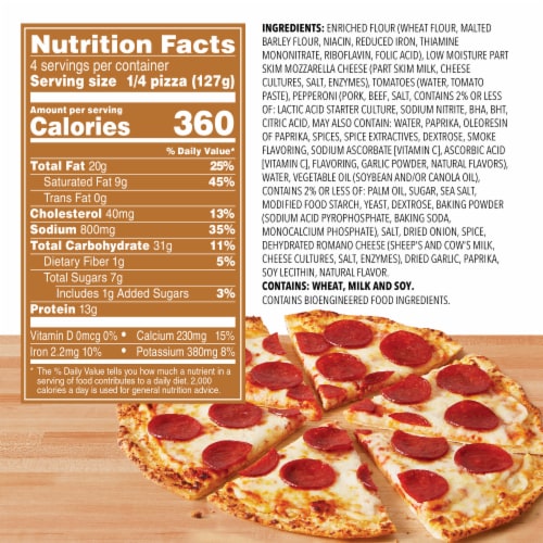 Freschetta Pepperoni Thin Crust Frozen Pizza Perspective: top