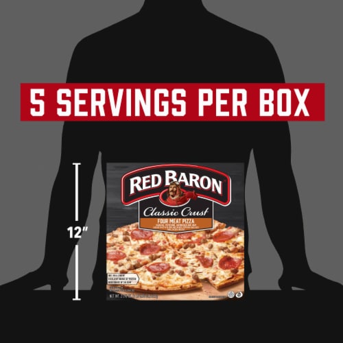 Red Baron Four Meat Classic Crust Frozen Pizza Perspective: top