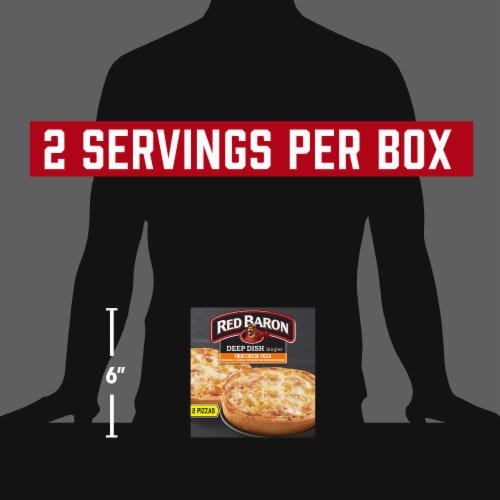 Red Baron Four Cheese Deep Dish Personal Frozen Pizza Perspective: top