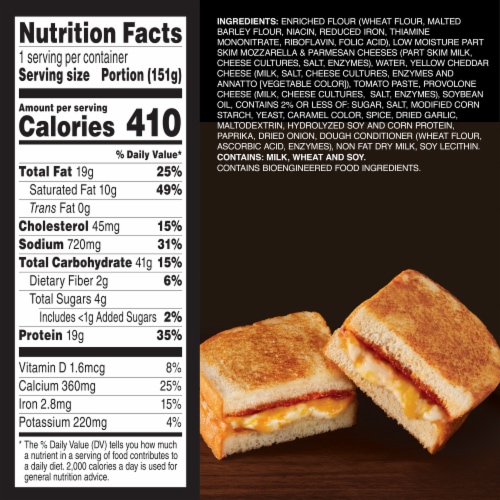Red Baron® Four Cheese Frozen Pizza Melt Perspective: top