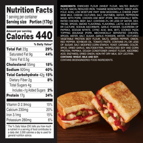 Red Baron Supreme Pizza Melt Frozen Pizza Perspective: top