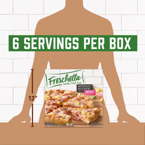 Freschetta Canadian Bacon and Pineapple Naturally Rising Crust Frozen Pizza Perspective: top