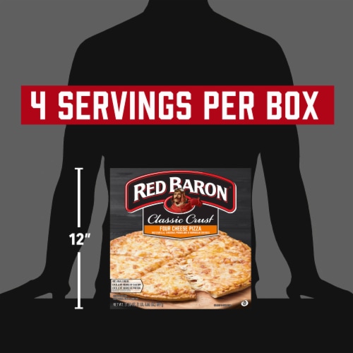 Red Baron Four Cheese Classic Crust Frozen Pizza Perspective: top
